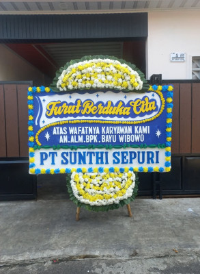 Papan Bunga Duka di Tampan